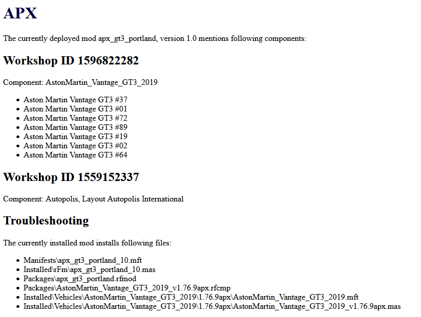 Clear info what is currently used