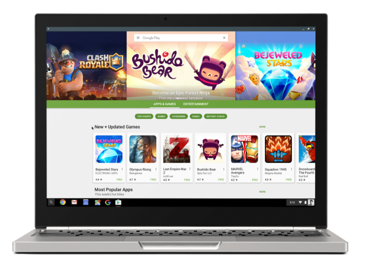 Chromebooks bekommen Google Play